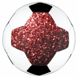 Donkerrode faux glitter sparkles bling voetbal