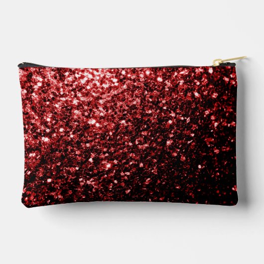 Donkerrode faux sparkles glitter bling etui (Achterkant)