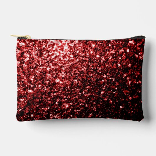 Donkerrode faux sparkles glitter bling etui (Voorkant)