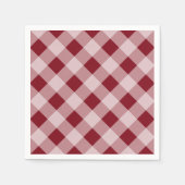 Donkerrode Gingham servetten (Voorkant)
