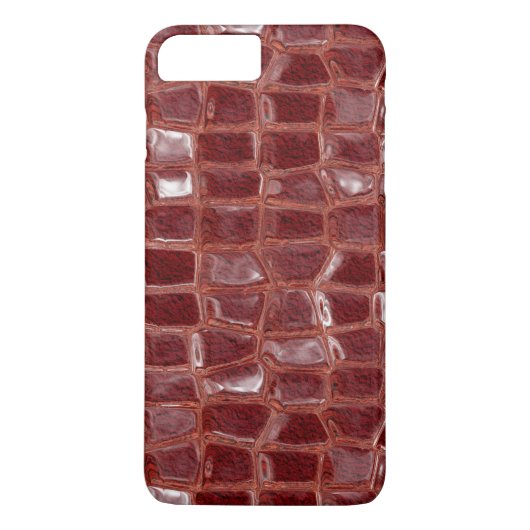 Donkerrode glazen stenen abstract geometrisch patr Case-Mate iPhone case (Achterkant)