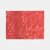 Donkerrode glitter fleece deken (Voorkant (Horizontaal))