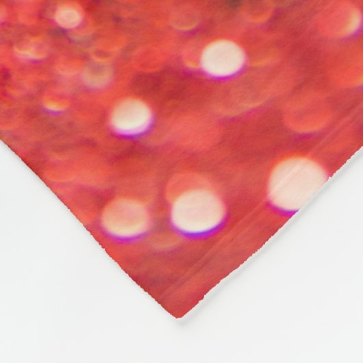 Donkerrode glitter fleece deken (Hoek)