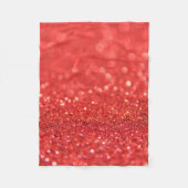 Donkerrode glitter fleece deken (Voorkant)