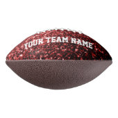 Donkerrode glitter sprankelt bling Jouw naam Team American Football (Gedraaid 90)