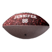 Donkerrode glitter sprankelt bling Jouw naam Team American Football (Gedraaid 270)