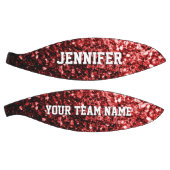 Donkerrode glitter sprankelt bling Jouw naam Team Basketbal (Panelen)