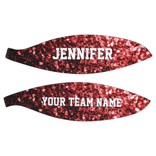 Donkerrode glitter sprankelt bling Jouw naam Team Basketbal (Panelen)