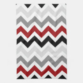 Donkerrode grijze zwarte Tsjetsjeen keukenhanddoek (Verticaal)