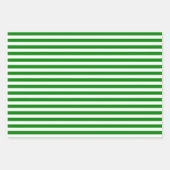 Donkerrode, groene en witte strepen inpakpapier vel (Voorkant 2)