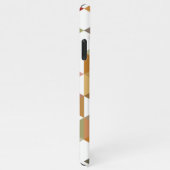 Donkerrode groene Taupe Brown-veelhoek iPhone Hoesje (Rechterkant)