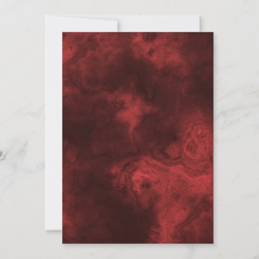 Donkerrode hele gerookte marmer Weddenschap Kaart (Achterkant)