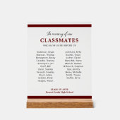 Donkerrode herinnering aan het Reunion Memorial va Acryl Bord (Voorkant)