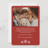 Donkerrode Holiday Scribbles Arch Vrolijk Kerstfee Feestdagenkaart (Achterkant)