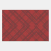 Donkerrode kerstcadeaus inpakpapier vel (Voorkant)