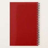 Donkerrode Klassieke Streep Spiraal Notebook Planner (Achterkant)