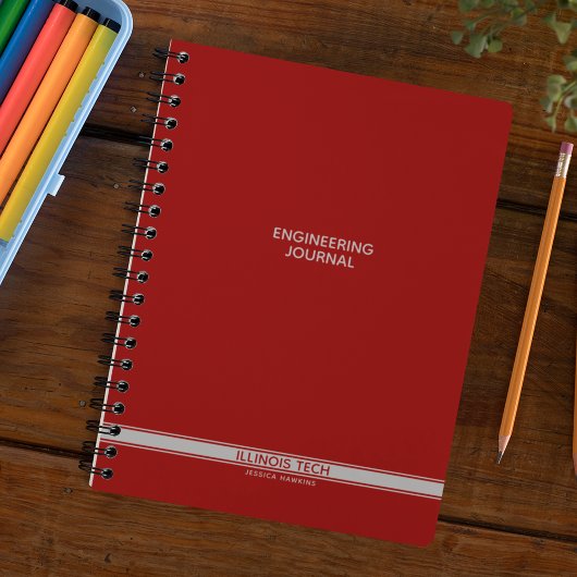 Donkerrode Klassieke Streep Spiraal Notebook Planner