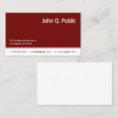 Donkerrode kleur visitekaartje (Voorkant / Achterkant)