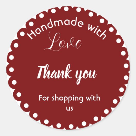 Donkerrode kleur zakelijke stickers (Voorkant)