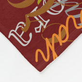 Donkerrode kleurennaam Typografie Fleece Deken (Hoek)