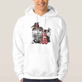 Donkerrode Konijn en Mystieke Theekop Hoodie