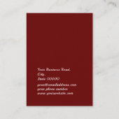 Donkerrode kunstwerken Gold glitter Jeweling Earri Visitekaartje (Achterkant)