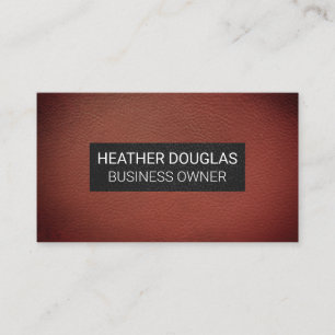 Donkerrode lederen van het Vignet Visitekaartje