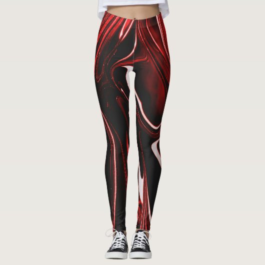 DONKERRODE LEGGINGS (Voorkant)