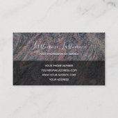 Donkerrode marmer monogram zwarte marmer visitekaartje (Achterkant)