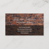 Donkerrode marmer monogram zwarte marmer visitekaartje (Achterkant)