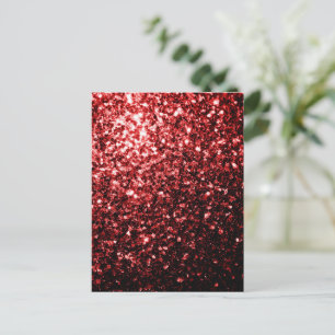 Donkerrode namaak Glitter sprankeltjes Glamour Briefkaart