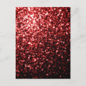 Donkerrode namaak Glitter sprankeltjes Glamour Briefkaart (Voorkant)