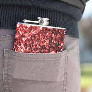 Donkerrode namaak Glitter sprankeltjes Glamour Heupfles