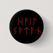 Donkerrode Ouder Futhark Hail Satan Ronde Button 3,2 Cm (Voorkant)