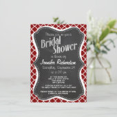 Donkerrode Quatrefoil;  krijtbordlook Kaart (Staand voorkant)