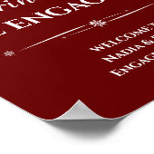 Donkerrode retro eet Drink worden verloofd Verlovi Poster (Hoek)