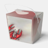 Donkerrode rivierkreeften kookfeest bedankdoosjes (Achterkant)