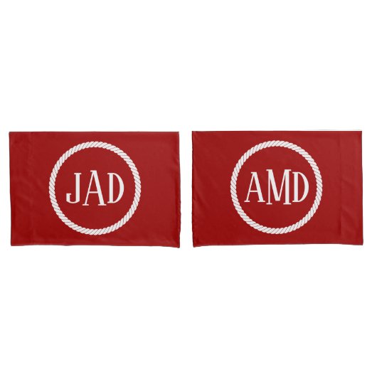 Donkerrode rode rode rode rode cirkel rond de Naut Kussensloop (Voorkant-Set)