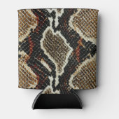 donkerrode rode, rode, rode, rode, slangenhuid blikjeskoeler (Voorkant)