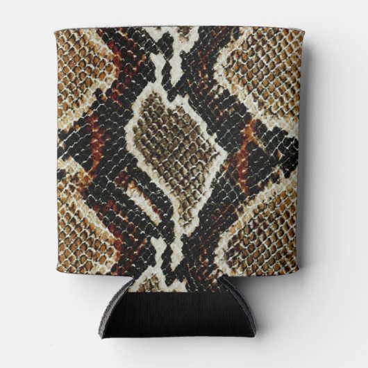 donkerrode rode, rode, rode, rode, slangenhuid blikjeskoeler (Voorkant)