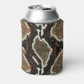 donkerrode rode, rode, rode, rode, slangenhuid blikjeskoeler (Blikje Achterkant)