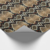 donkerrode rode, rode, rode, rode, slangenhuid cadeaupapier (Hoek)