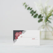 Donkerrode roos bruiloft plaats of escort Kaarten Plaatskaartje (Staand voorkant)