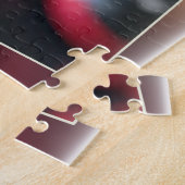 Donkerrode roos legpuzzel (Zijkant)