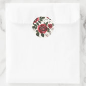 Donkerrode Roos Sticker (Tas)