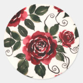 Donkerrode Roos Sticker (Voorkant)