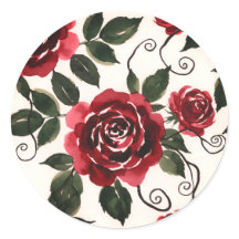 Donkerrode Roos Sticker