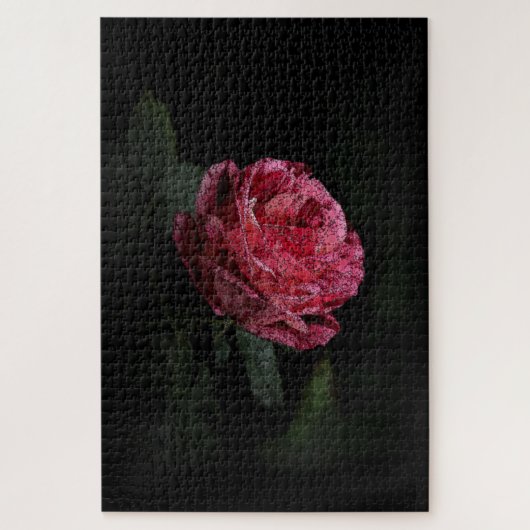 Donkerrode Rose Legpuzzel (Verticaal)