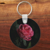 Donkerrode Rose Sleutelhanger (Voorkant)