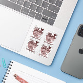 Donkerrode roze afbeelding gemaakt met hartenzeuke sticker (Laptop met iPhone)